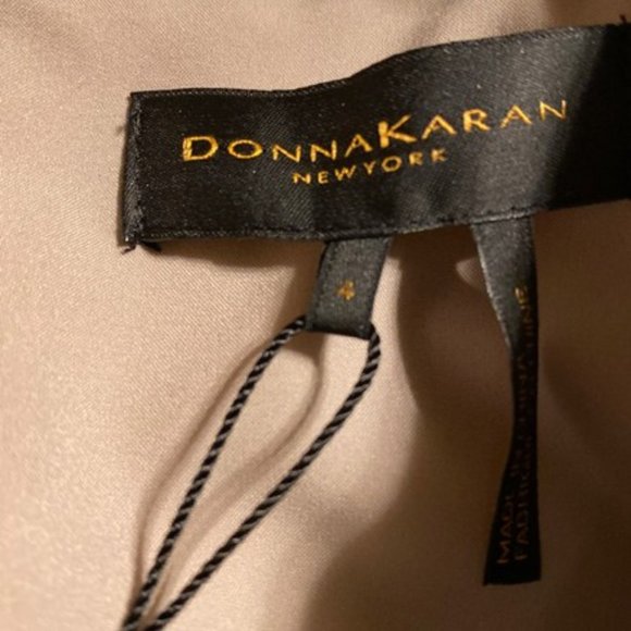 Donna Karan Tan Gold Summer Cools A-line Sleeveless Work/Office Dress sz 4 NWT - Picture 8 of 9